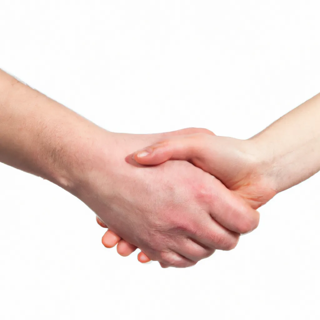 Дружественное рукопожатие в результате взаимовыгодной сделки